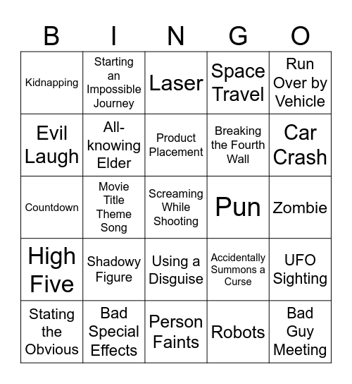 BINGOFLIX: Spaceballs Bingo Card