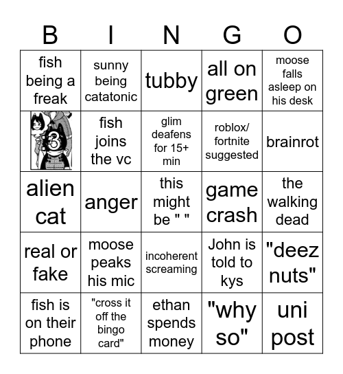 fish kingdom bingo Card