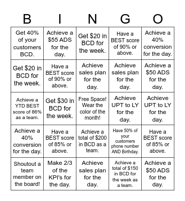 Vera Bradley May Bingo Card