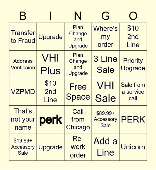 Google Docs Bingo Card