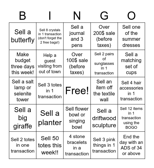 Mother's Day Prep Bingo Card