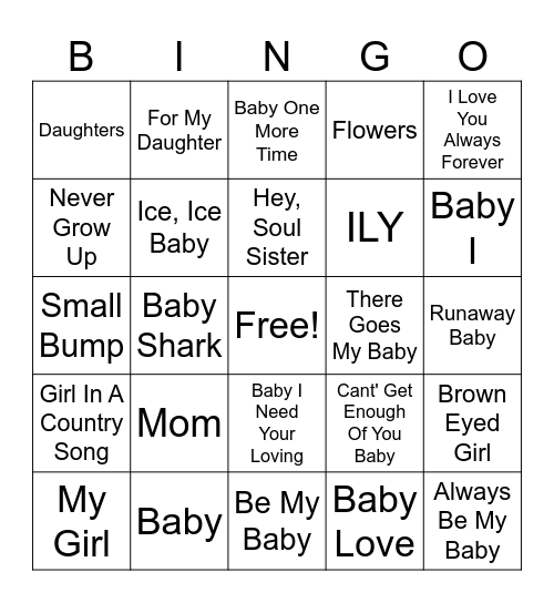 Singo Bingo Card