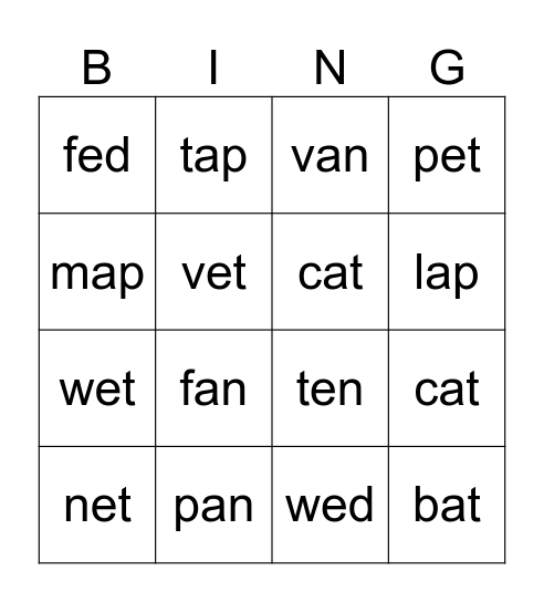 Bingo Card