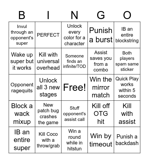 Idol Showdown: Next Fes UPDATE Bingo Card