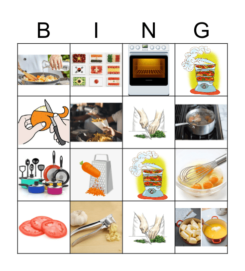 Cooking time Bingo Card