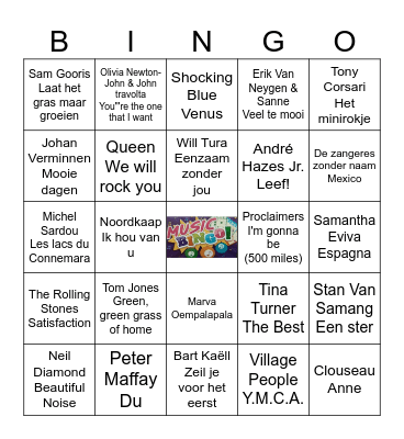 Wij halen alles uit onze platenkast! Bingo Card