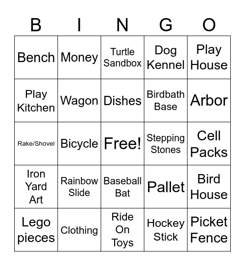 Trash PUW BINGO Card