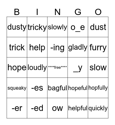All of US! Bingo Card
