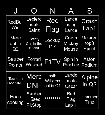 F1_bingo Card