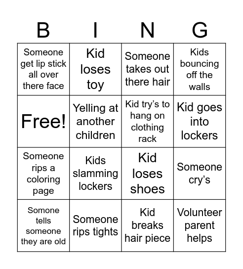 Pink show Bingo Card