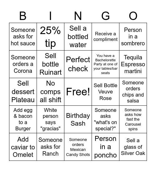 Cinco de Bingo Card