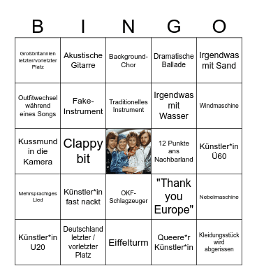ESC Bingo Card