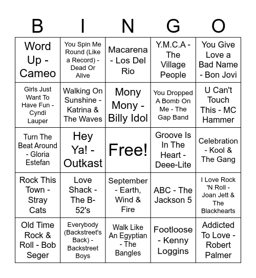 Party James Bingo Card