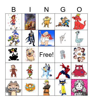 Famous Book Characters Bingo Card