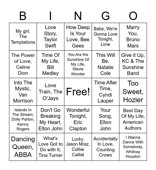 radio bingo test Bingo Card