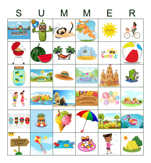 Summer Fun! Bingo Card
