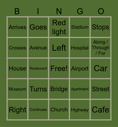 Unit 8 Bingo Card