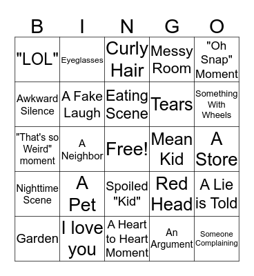 MOVIE Bingo Card