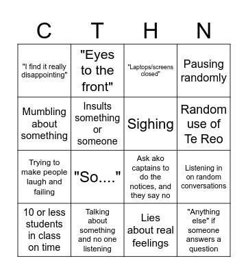 CATHERINE'S BINGO Card