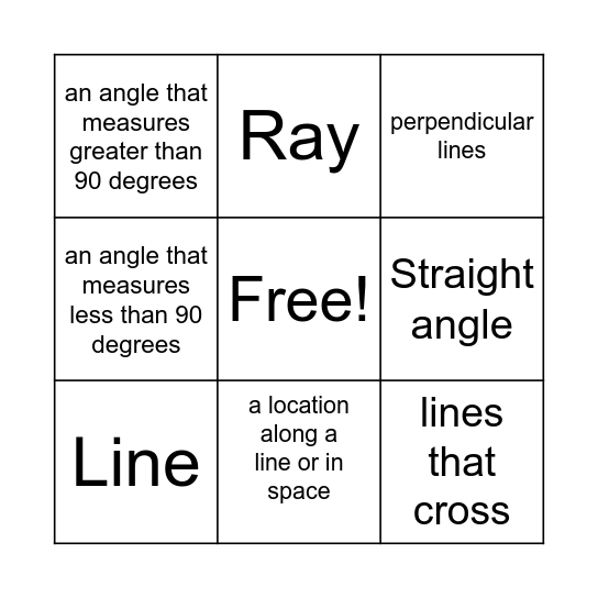 answer key Bingo Card