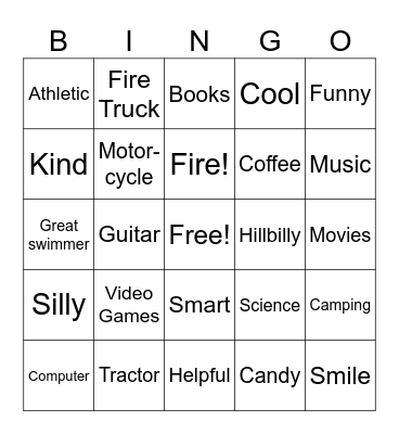 Paul & Nikolas' Birthday Bingo! Bingo Card