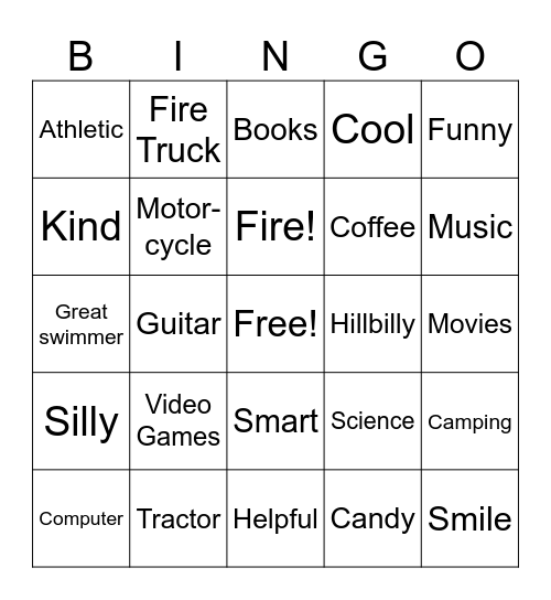 Paul & Nikolas' Birthday Bingo! Bingo Card