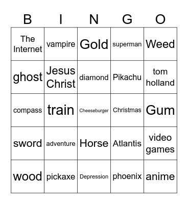 Infinite Craft Bingo Card