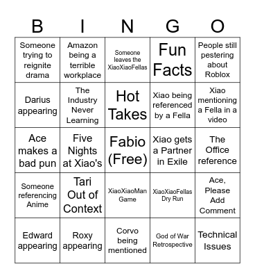 XiaoXiaoMan 2024 Bingo Card