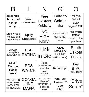 WXTWITTER | 5/6/24 Edition Bingo Card