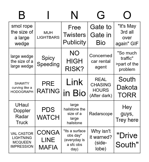 WXTWITTER | 5/6/24 Edition Bingo Card