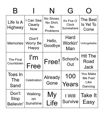 Kim's Retirement BINGO Fun! Bingo Card