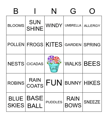 SPRINGTIME Bingo Card