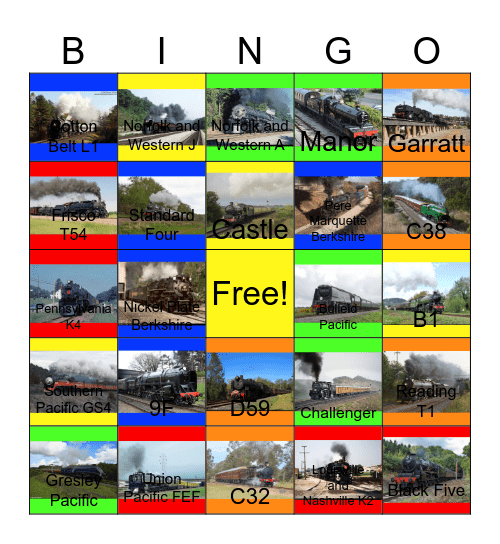Steam through the Years Bingo Card