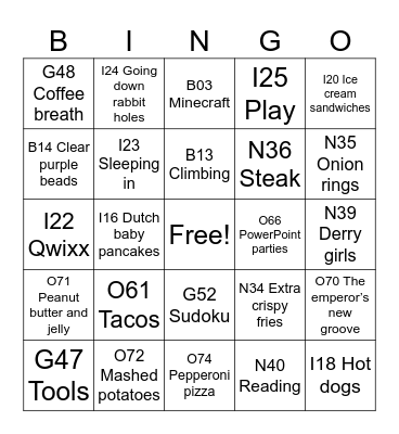 Joy’s Birthday Bingo! Bingo Card