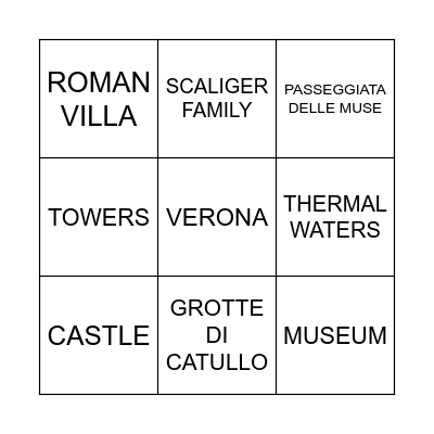 FIELD TRIP BINGO Card