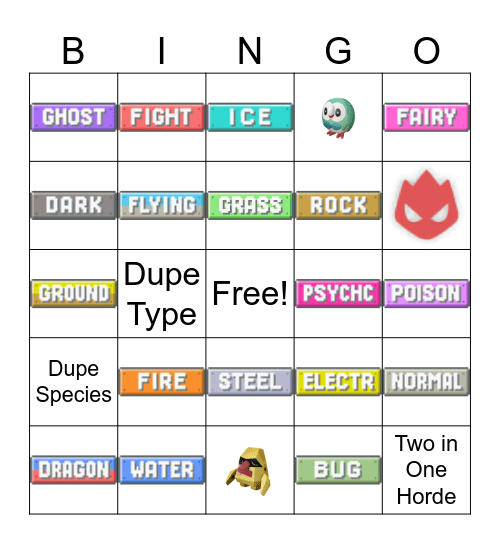 Shiny Hunt Bingo (LA) Bingo Card