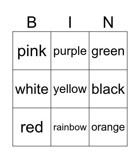 FF1 starter colors Bingo Card