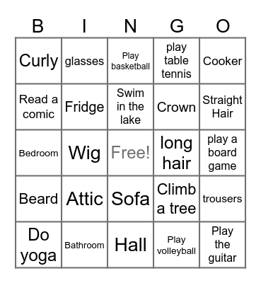 2nd Grade Voc Review Bingo Card