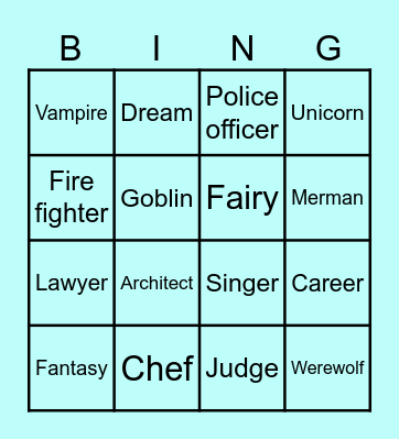 DREAMS Bingo Card