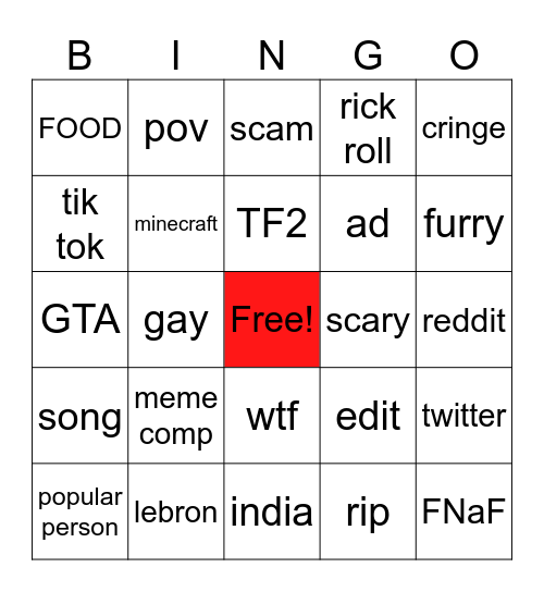BINGO Card