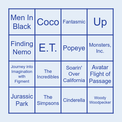 Florivida Music Quiz Bingo Card