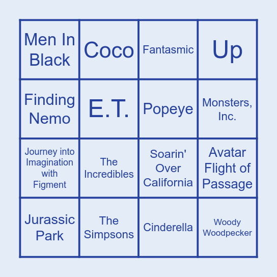 Florivida Music Quiz Bingo Card