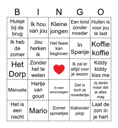 Ronde vier Bingo Card