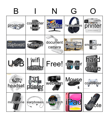 Peripheral Devices Bingo Card
