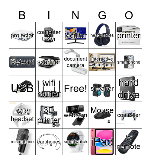 Peripheral Devices Bingo Card