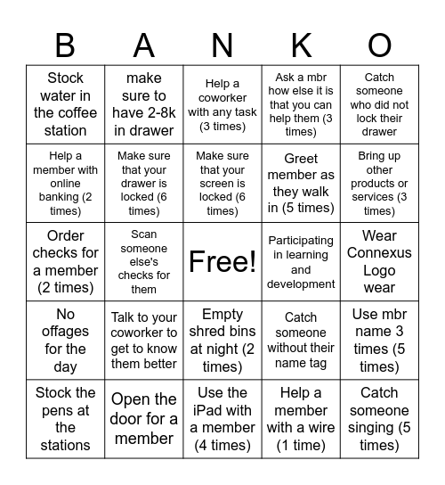 May Banko Game Bingo Card