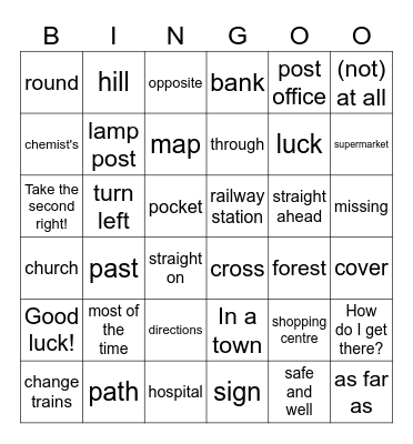 old More 2 Unit 6 Vocab Bingo Card