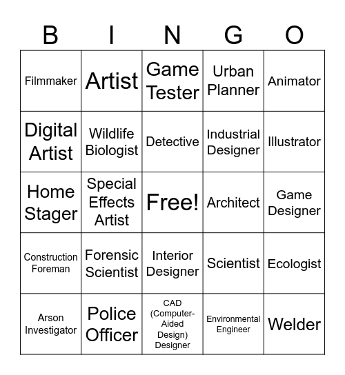 Career Bingo Card