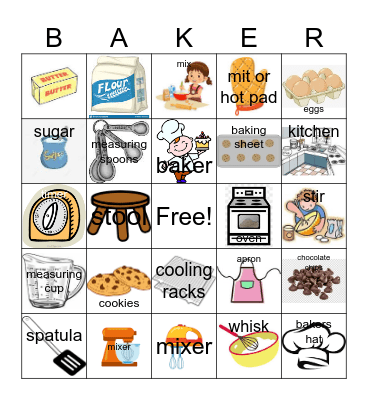 Baking Bingo Card