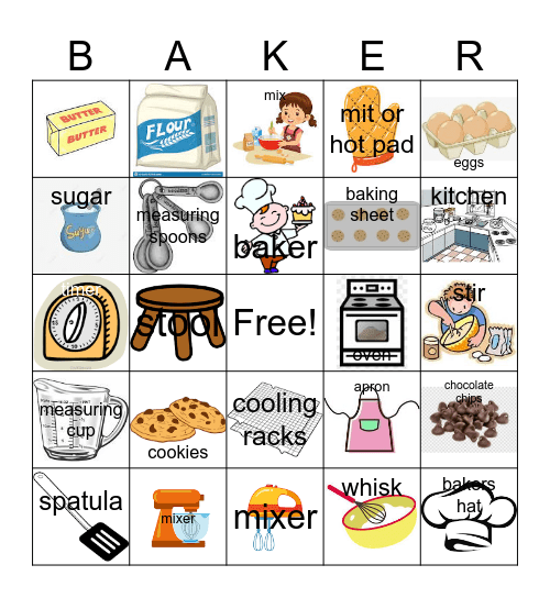 Baking Bingo Card